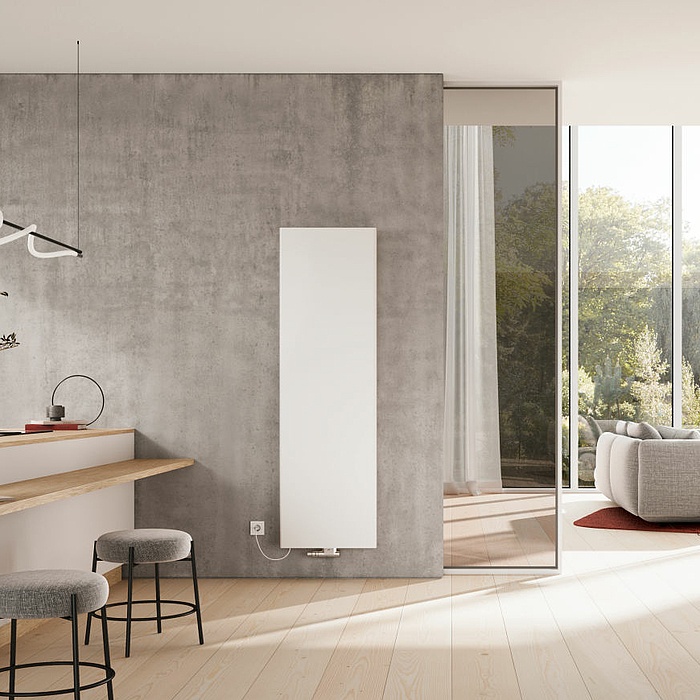 Pateo flair Pateo flair Wärmepumpen-Heizkörper Weiß Soft RAL 9016   Kombination x2-Technologie mit Axiallüftern