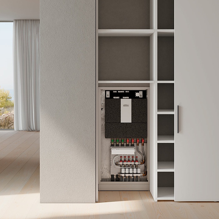 x-net Wohnungsstation pro mit Dämmung x-net Wohnungsstation pro mit Dämmung versorgt jede Wohnung mit warmem, sauberem Wasser und behaglichen Raumtemperaturen durch Flächenheizung