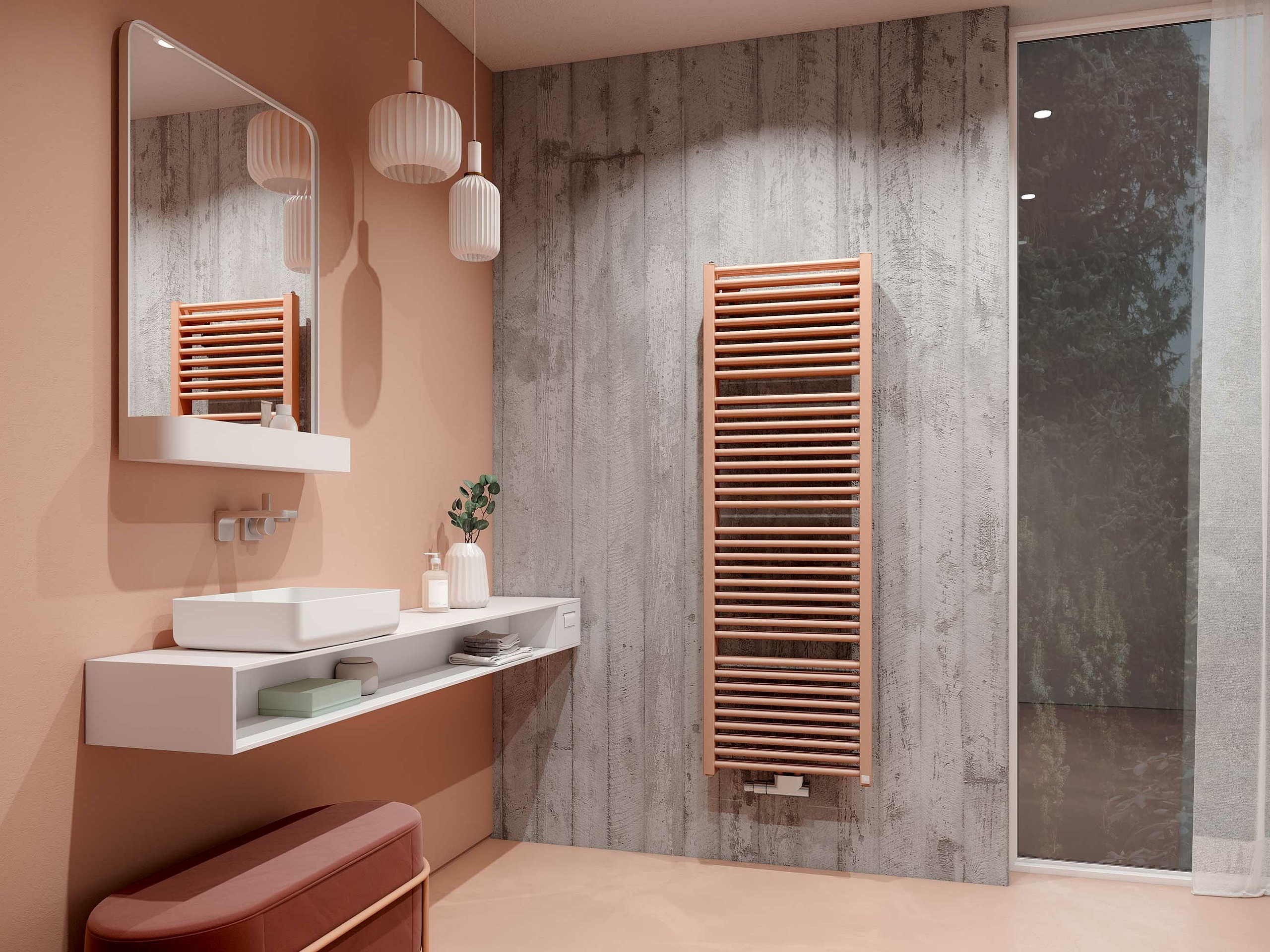 Duett classic bathroom radiators with twice the power Kermi