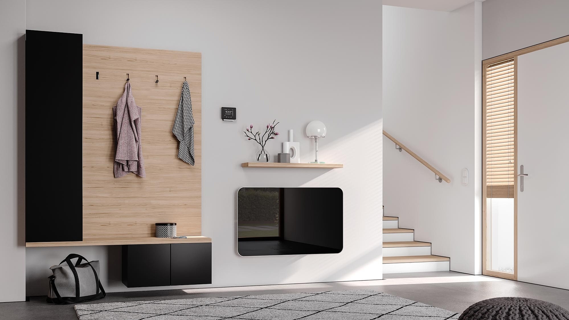 Kermi Elveo design and bathroom radiators – infrared radiators for all-electric operation.