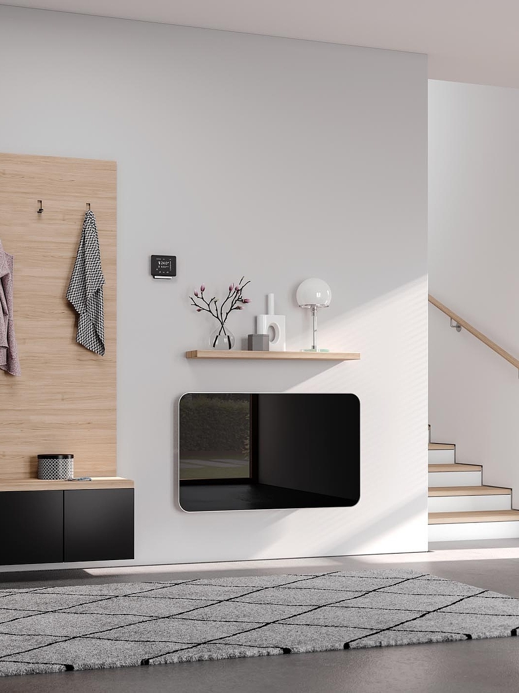 Kermi Elveo design and bathroom radiators – infrared radiators for all-electric operation.