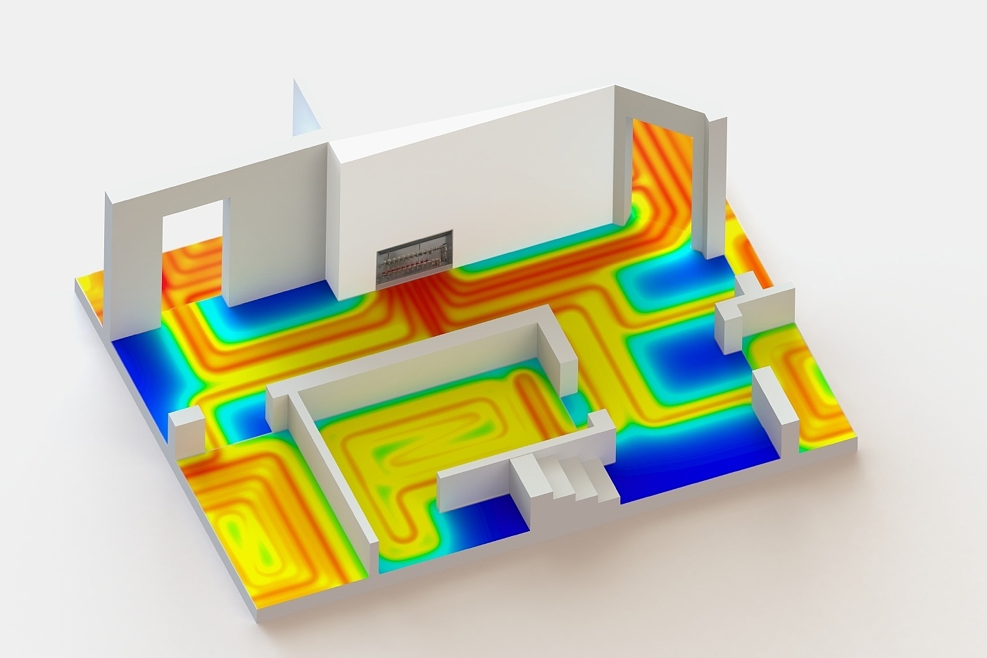 Kermi x-net connect system – the thermal image clearly shows the differences.