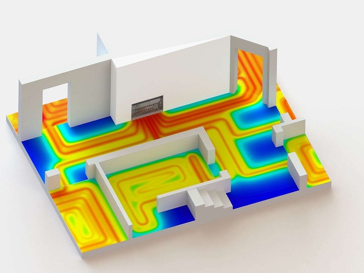 Kermi x-net connect system – the thermal image clearly shows the differences.