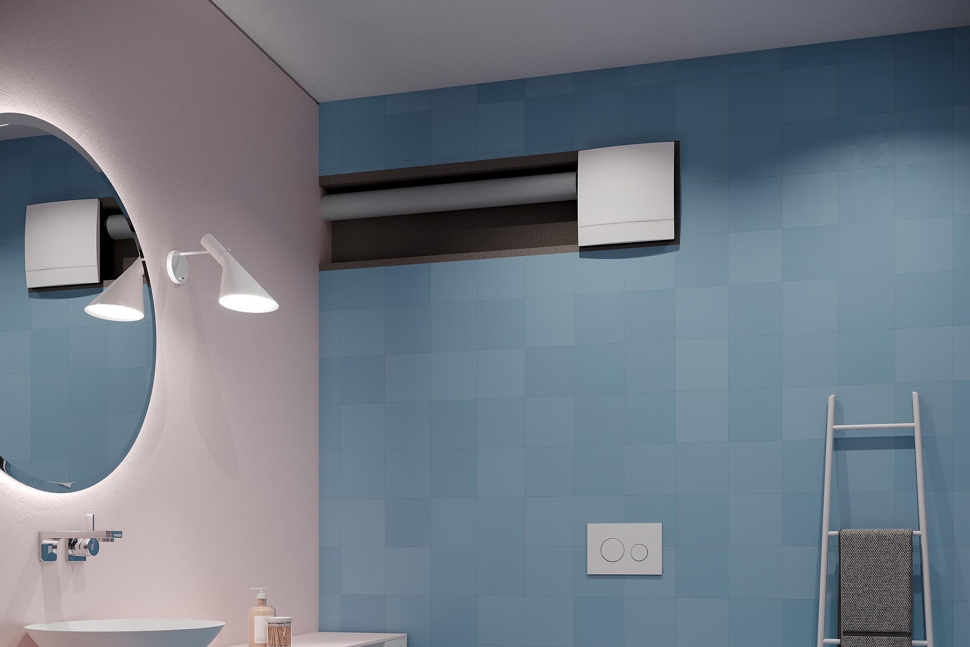 x-well decentralised residential ventilation – A21/A20 single-pipe fans