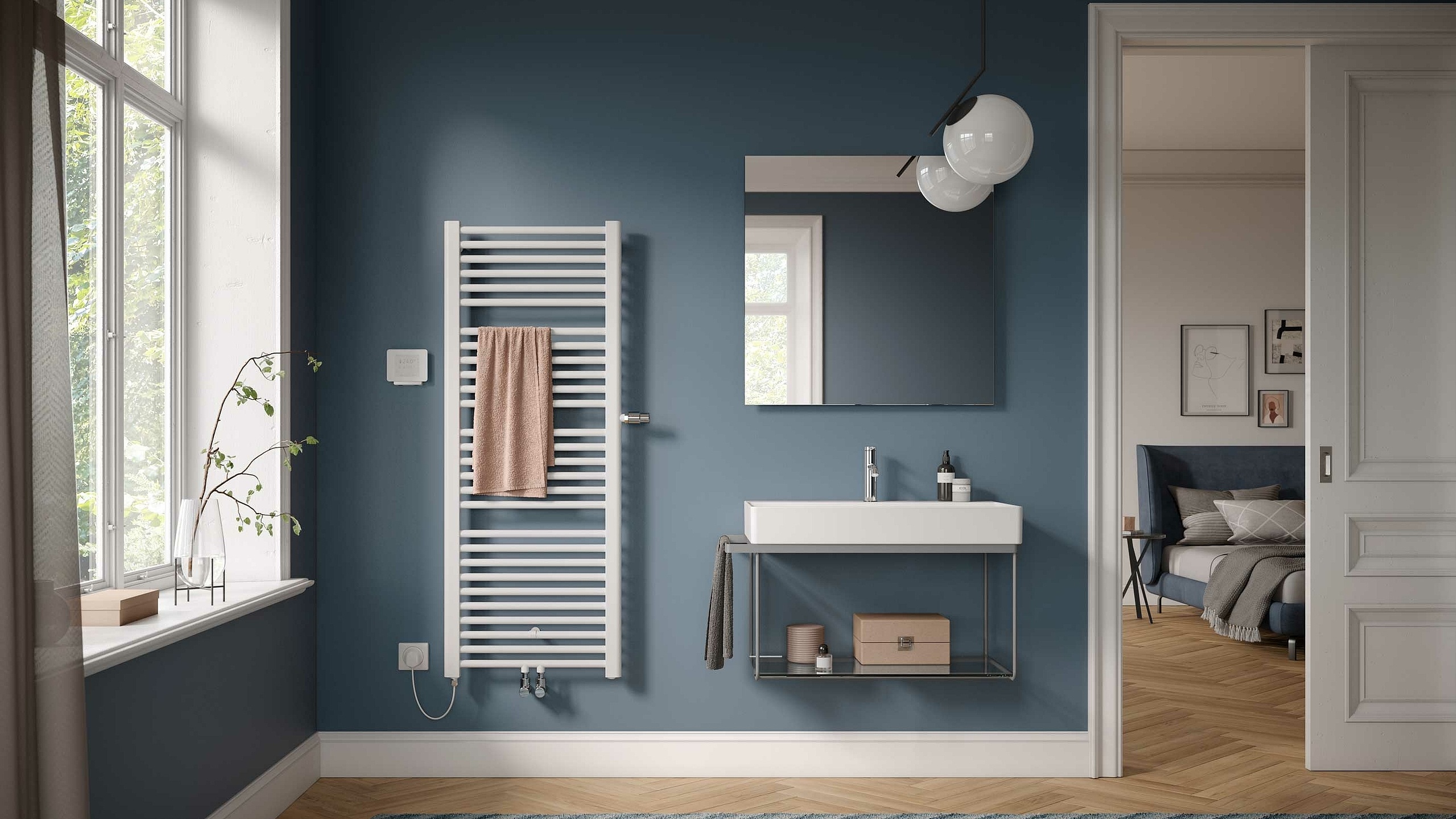 Kermi Basic plus design and bathroom radiators also available in an electric version.