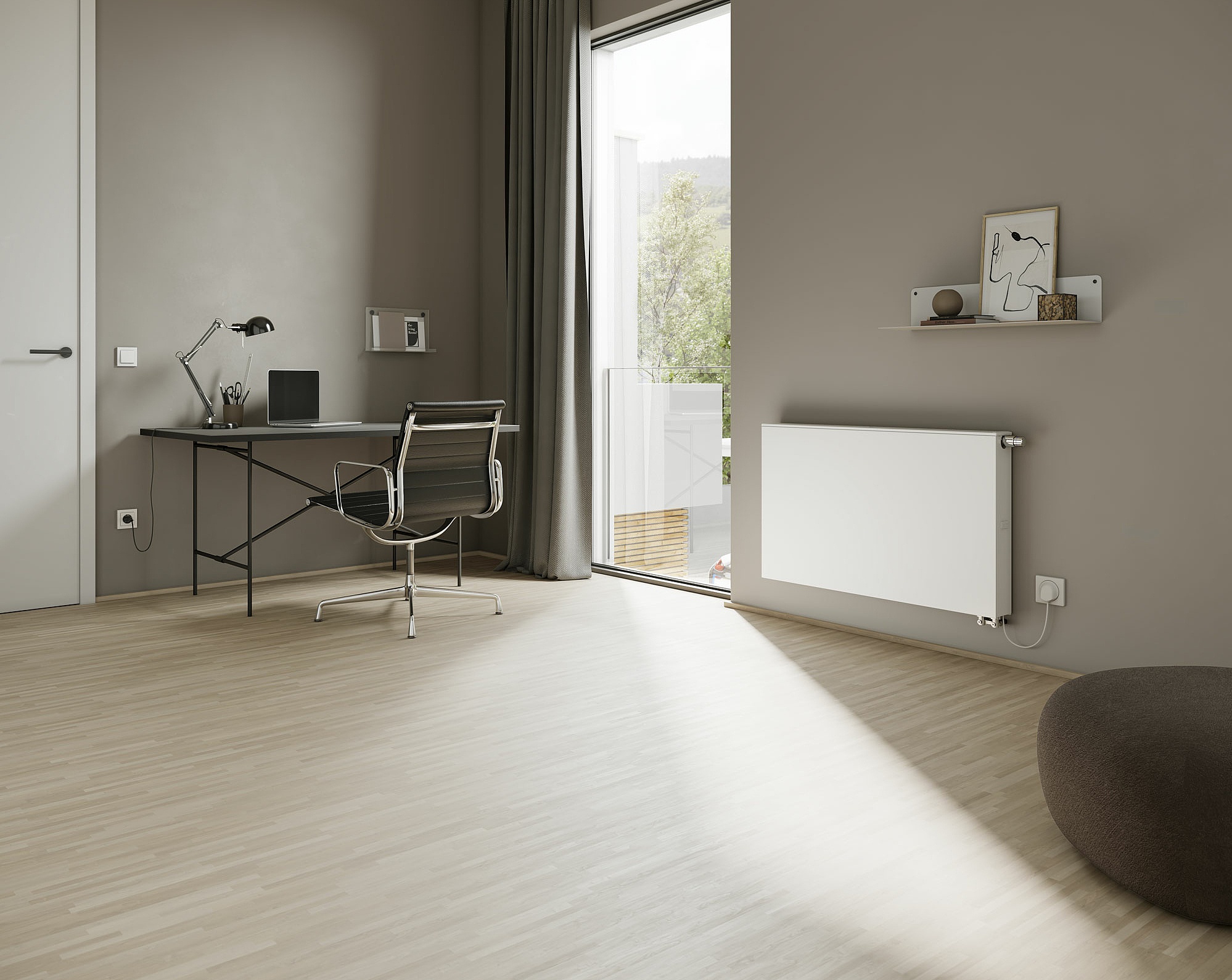 KERMI x-flair Plan steel panel radiators KERMI x-flair Plan steel panel radiators with a planar surface.