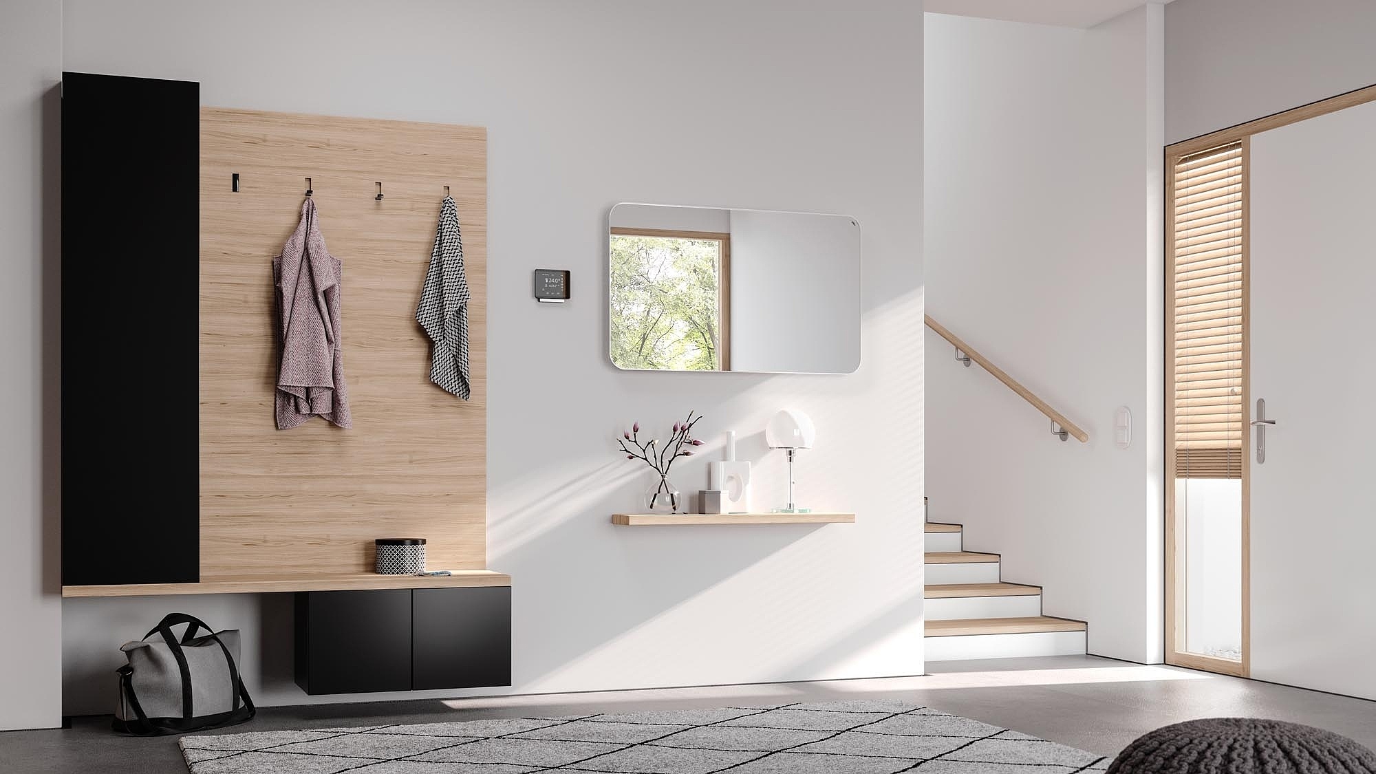 Kermi Elveo design and bathroom radiators with mirrored finish.